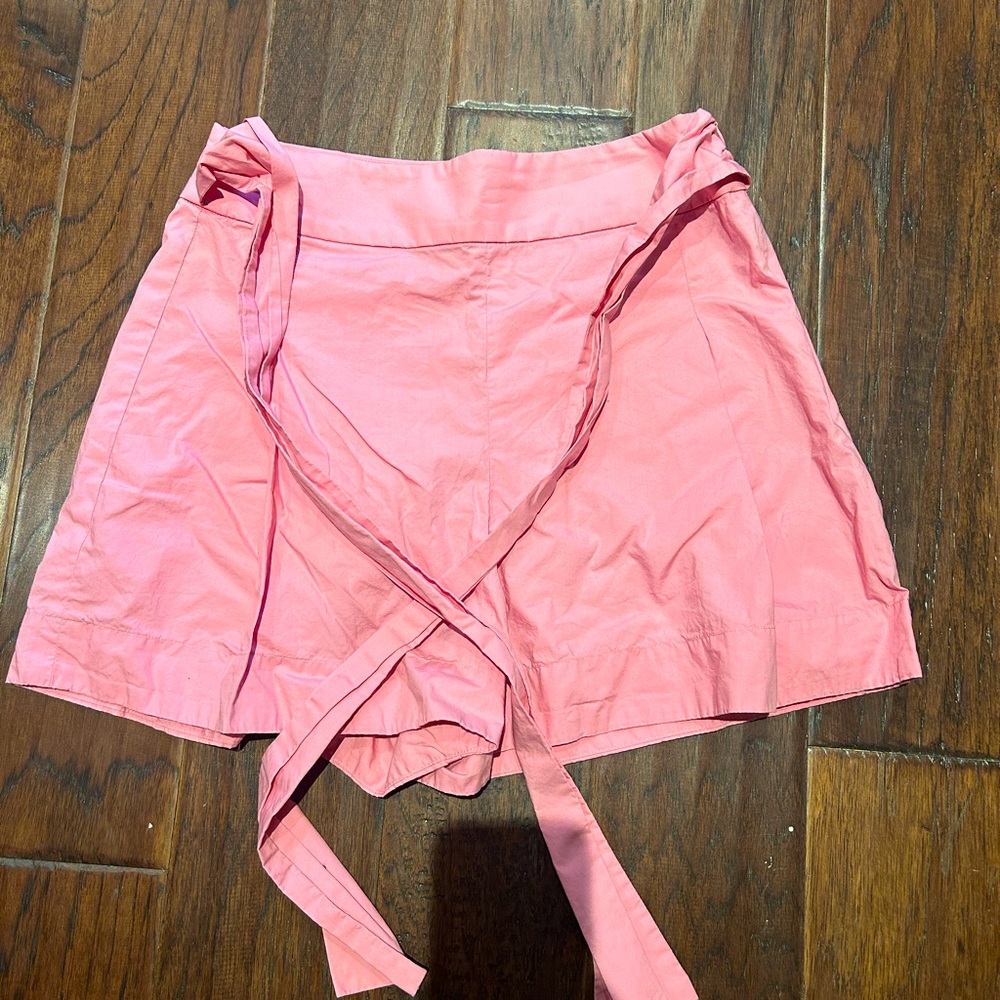 JCrew Pink Tie Front Shorts